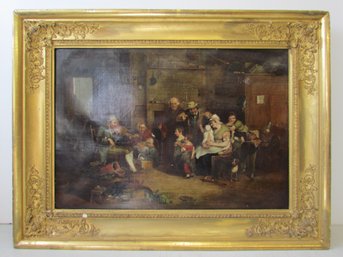 Original 19th Century Oil Painting On Canvas Of Famous Piece Of Artwork