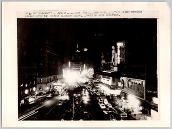 1954 New York City Broadway By Herb Scharfman Wire Photo