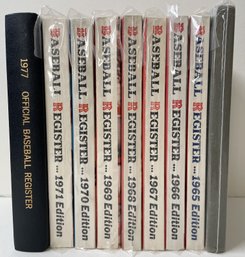 Collection Of (9) 1959-1977 BASEBALL REGISTER Books