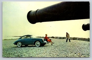 1950s Porsche Advertising Chrome Postcard