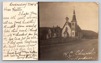 1905 Church Londonderry Nova Scotia Canada Real Photo Postcard RPPC