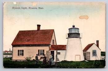 1911 Hyannis MA Cape Cod Lighthouse Postcard