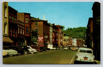 1950s Galena IL Main Street Chrome Postcard