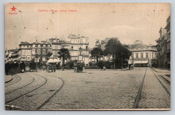 1910s Porto Portugal Postcard With Stamp