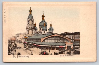 1910s St Petersburg Russia Hand Colored Postcard