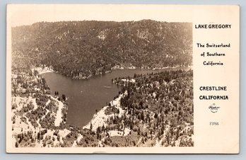 1949 Crestline CA Lake Gregory Real Photo Postcard RPPC