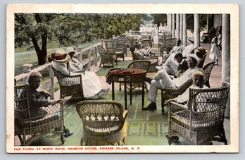 1921 Fishers Island NY Mansion House Postcard