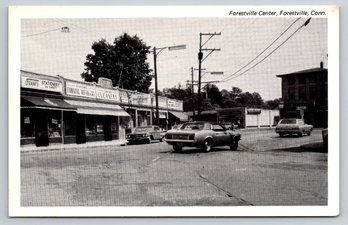 1970s Forestville CT Center Postcard