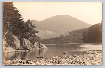 1910s Charlemont MA Mt Peak Real Photo Postcard RPPC