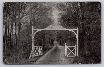 1912 Sterling MA Camp Ground Postcard