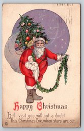 1922 Santa Claus Christmas Postcard