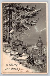 1906 Christmas Postcard - RPO Postmark