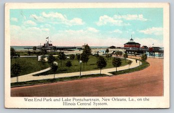 1920s New Orleans LA Illinois Central Railroad Advertising Postcard