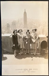 1940s New York Rockefeller Center Roof Top Real Photo Postcard  RPPC