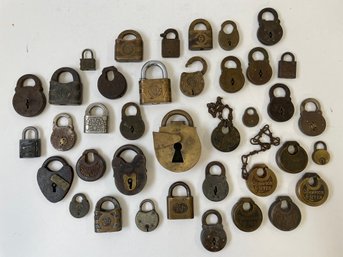 Collection Of Assorted Vintage Padlocks