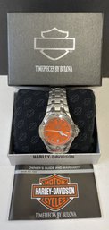 2005 BULOVA Harley Davidson Mens Wrist Watch In Original Box/Paperwork