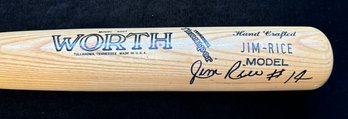 Jim Rice Game Issued Autographed Worth WC115 1980s Red Sox Baseball Bat