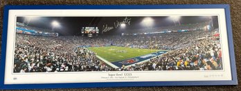 Adam Vinatierei Super Bowl XXXIX Autographed Panoramic Color NFL Rob Arra Photograph