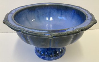 Antique FULPER Arts & Crafts Blue Footed Center Bowl