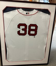 Curt Schilling Boston Red Sox #38  Autographed Classic Home Jersey Framed & Matted