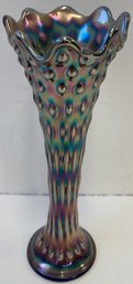 Vintage Fenton Iridescent Glass Vase - 10.25' Tall