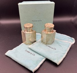 Tiffany & Co Sterling Silver S & P Shakers Off Broadway Cast Gift 'You Never Know'