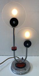 Vintage Art Deco Electric Lamp With Bakelite Accents