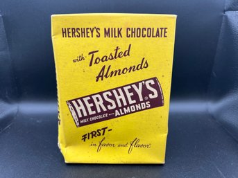 Vintage 1940's Hersheys Milk Chocolate Box W/ Toasted Almonds Empty Box