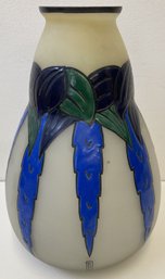 1930s Era LEUNE Frosted Glass Vase