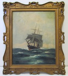 Vintage T. BAILEY Oil On Canvas Framed Painting-Signed #2