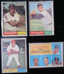 (4) 1961 Topps Baseball Stars And Hall Of Famers