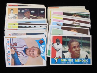 (44) 1960 Topps Baseball Cards W/ Minnie Minoso