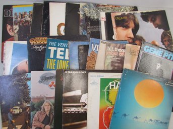 Collection Of Assorted 12' Record Albums With Rock N Roll