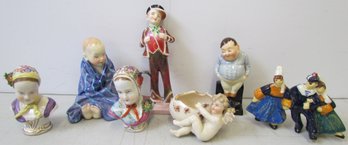 (8) Vintage Assorted Figurines Royal Doulton Quimper