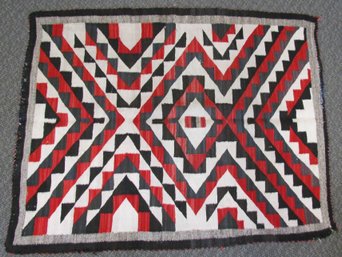 Vintage Native American Indian Saddle Carpet 37.5 By 47  Lot #2