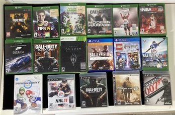 Collection Of Video Games Including Wii, PS$, XBOX 360 & PS3