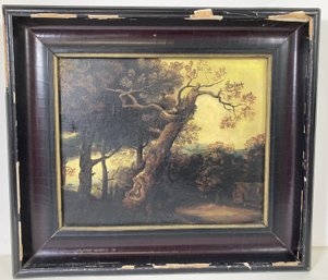 Antique Framed Oil Painting Of Tree By BENEDYKT RACZYK