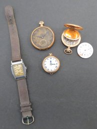 Collection Of Assorted Pocket Watches/Watch-Gold Filled Or Gold Plated