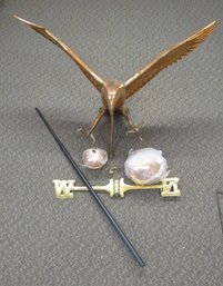 New Copper EAGLE Weathervane With Brass Directionals