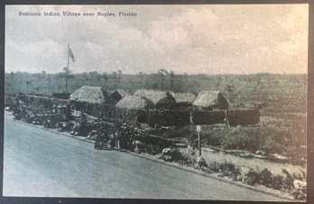 1910s Native American Seminole Indian Naples Florida Postcard