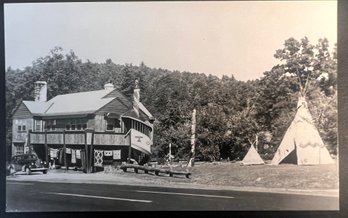 1950s Manchester NH Native American Indian Trading Post Real Photo Postcard RPPC