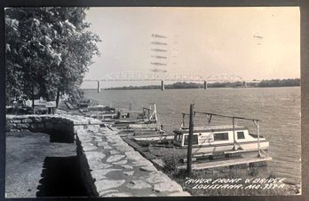 1955 Louisiana MO Missouri River Front Real Photo Postcard RPPC