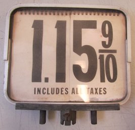 Vintage EMPRO Gas Price Sign With Metal Frame
