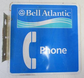 Vintage BELL ATLANTIC Pay Phone Sign