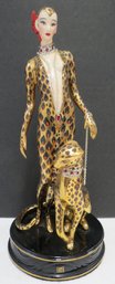 House Of ERTE 'LEOPARD' Limited Edition Porcelain Figurine By Franklin Mint