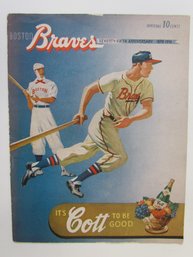 1951 BOSTON BRAVES Vs ST. LOUIS CARDINALS Baseball Program