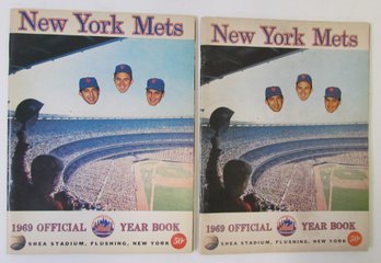 (2) 1969 NEW YORK METS Yearbooks