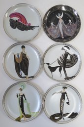 (6) House Of Erte Collectible Plates