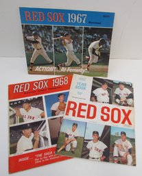 (3) 1960s BOSTON RED SOX Baseball Yearbook Lot