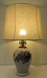 Vintage Studio Pottery FISH Lamp